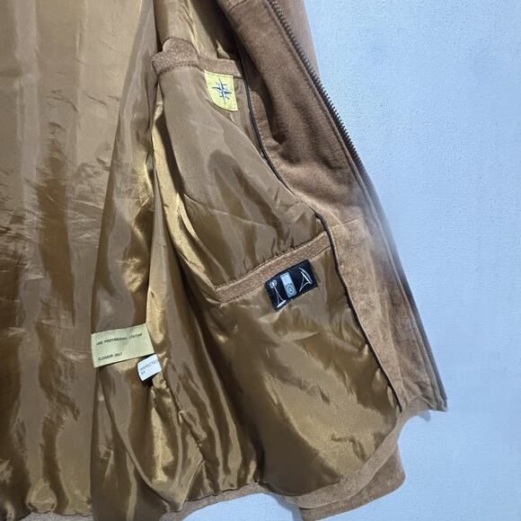 Boston Harbour Outdoorwear Suede Leather Jacket Men’s XL Brown Lined VTG - Picture 5 of 16